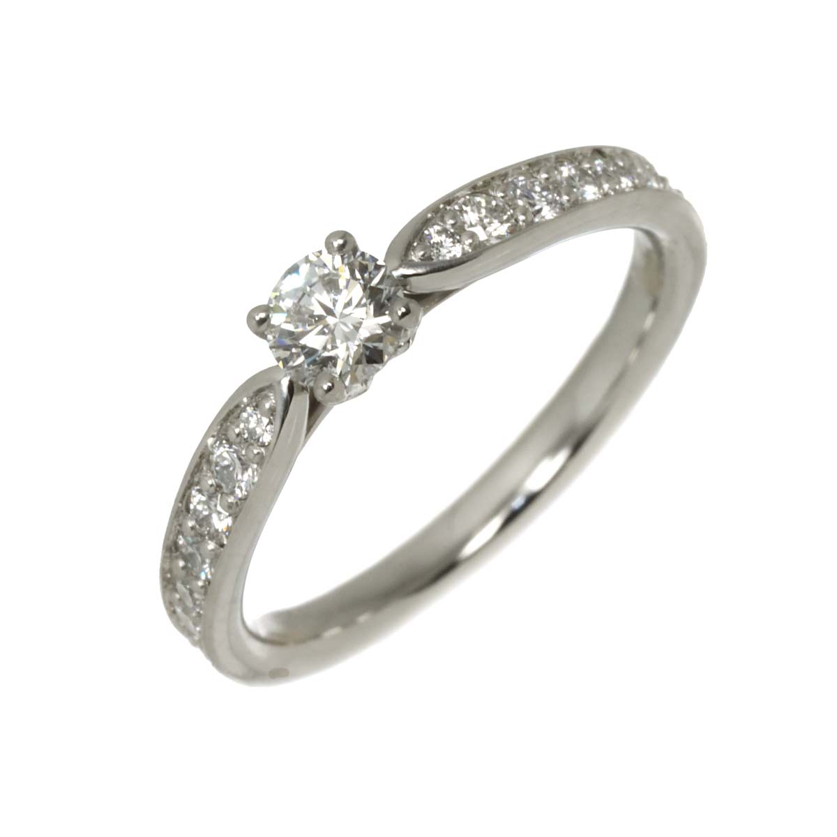 Harmony Diamond 0.20ct F/VS1/3EX Ring Pt Size3.25-3.75(US)