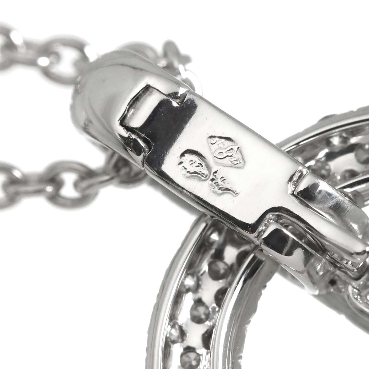 Omega Diamond Necklace 18K White Gold 750