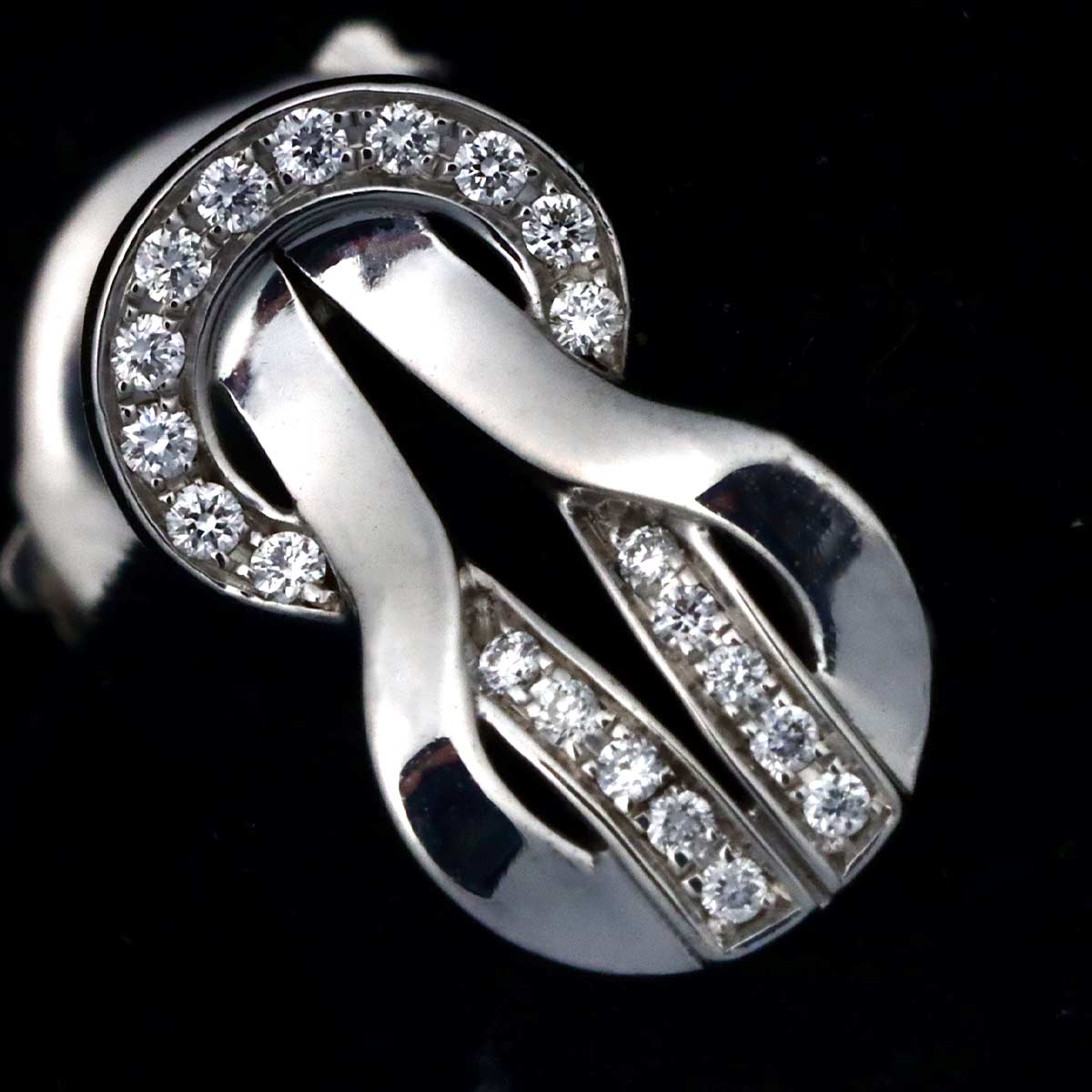 Chance Infinie Diamond Earring Pierced 18K WG 750 One Piece only