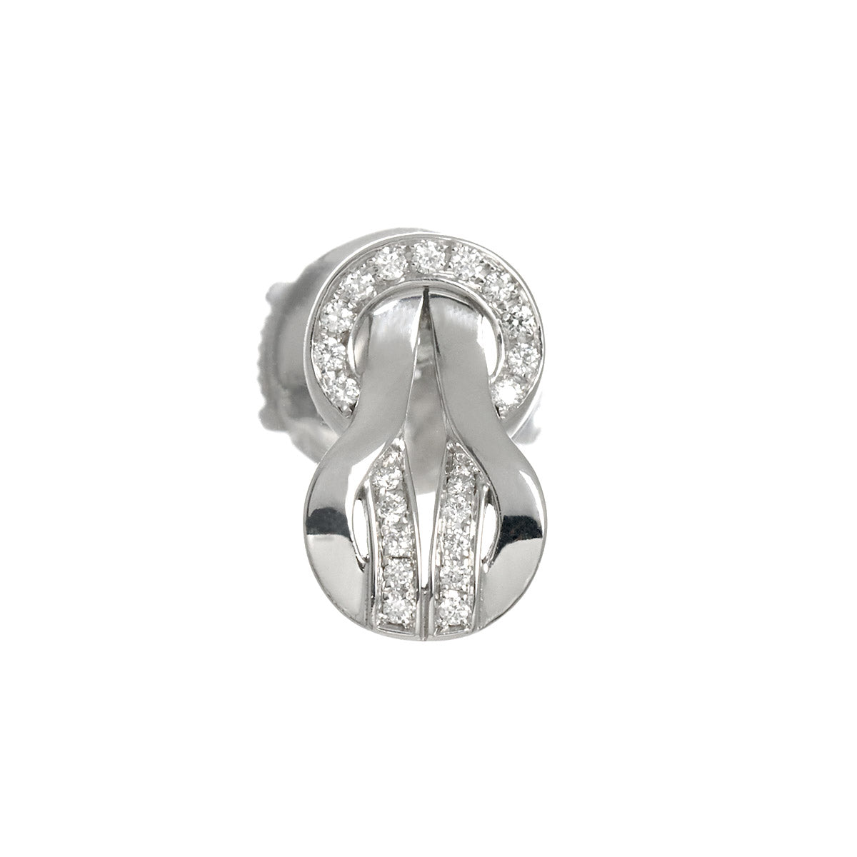 Chance Infinie Diamond Earring Pierced 18K WG 750 One Piece only
