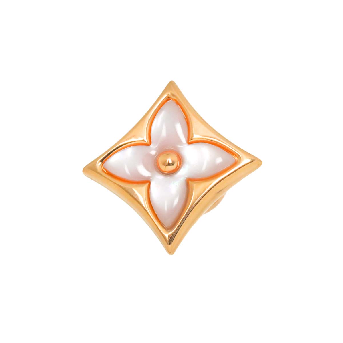 Blossom PinkMOP Earring Pierced 18K PG 750 One Piece only