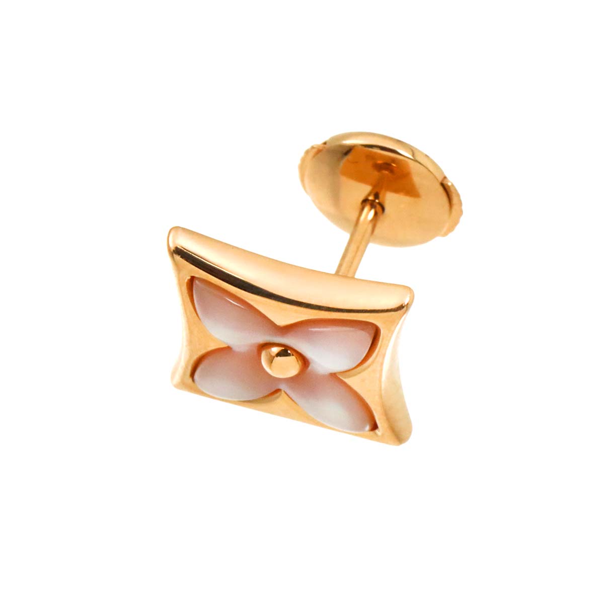 Blossom PinkMOP Earring Pierced 18K PG 750 One Piece only