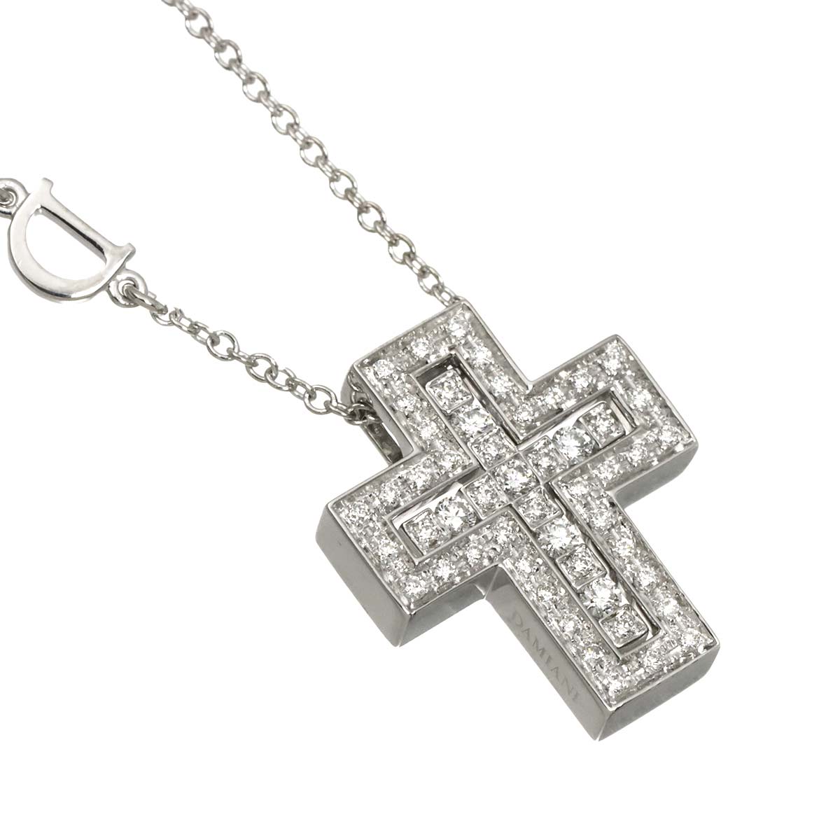 Belle Epoque Diamond Cross Necklace XS 18K WG 750