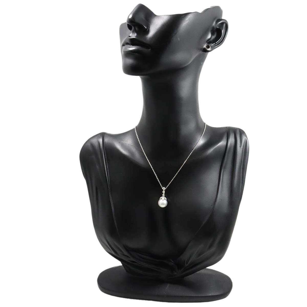 Akoya Pearl 9.8mm Diamond 0.20ct Necklace 18K WG 750