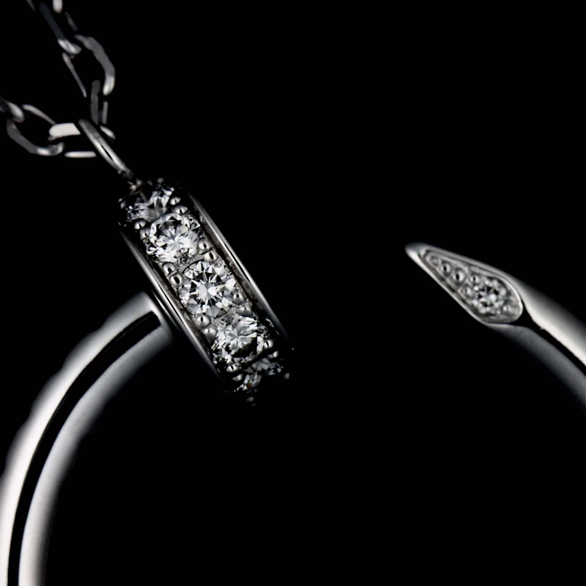 Juste Un Clou Diamond Necklace 18K White Gold 750