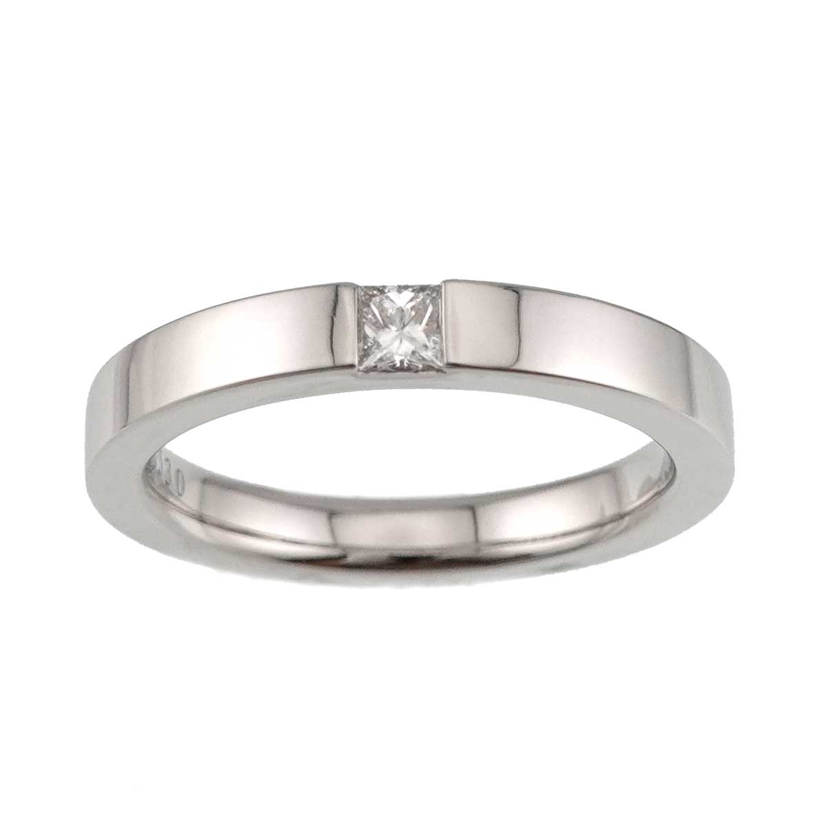 Princess Diamond Ring Pt Platinum size4.5-4.75(US)