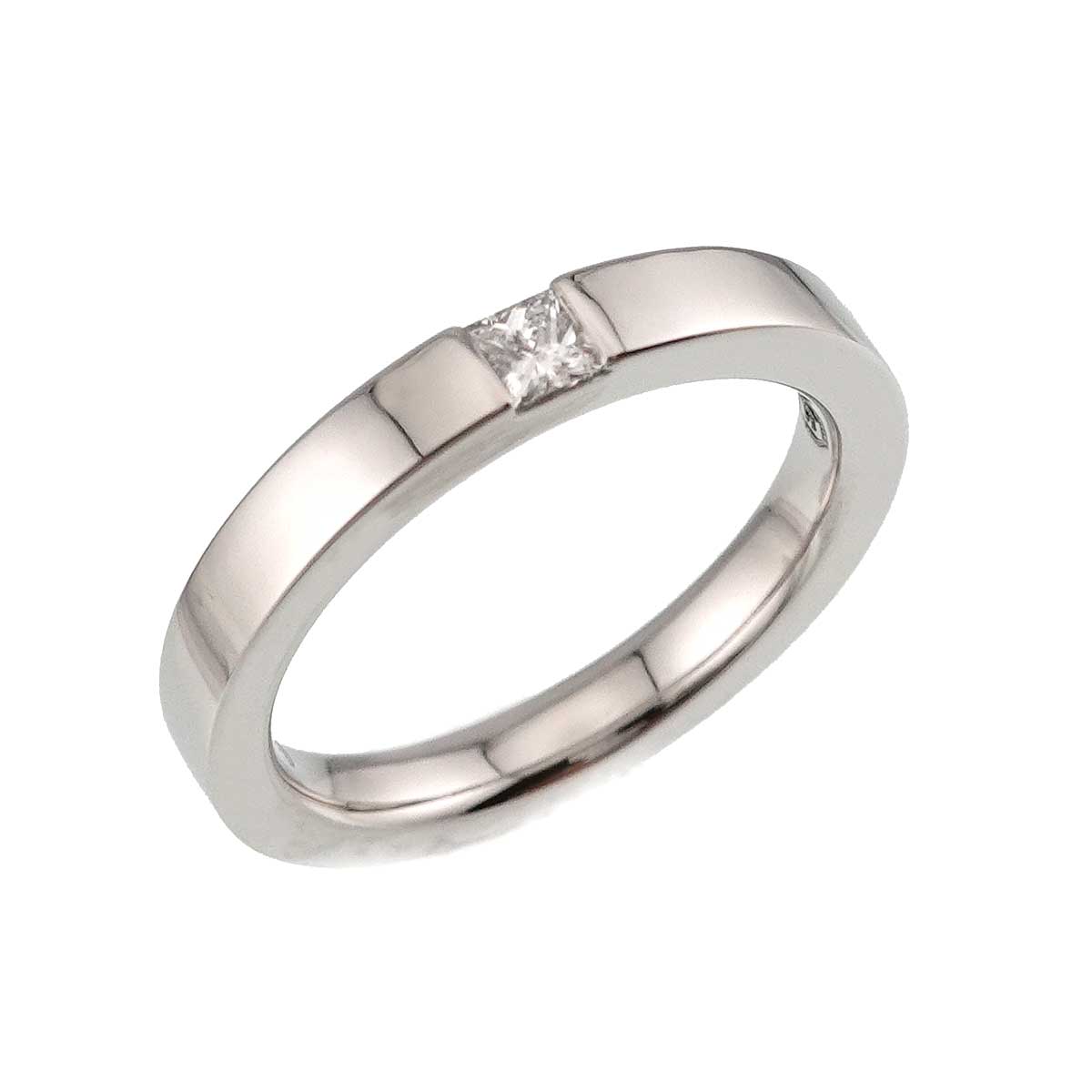 Princess Diamond Ring Pt Platinum size4.5-4.75(US)