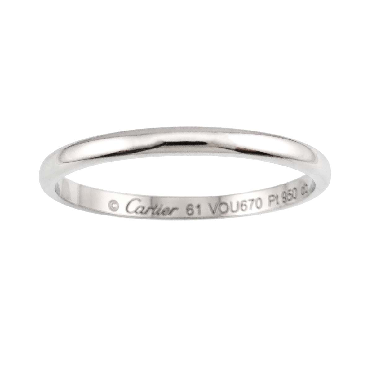1895 Classic Band Ring Pt Platinum size61 9-9.5(US)