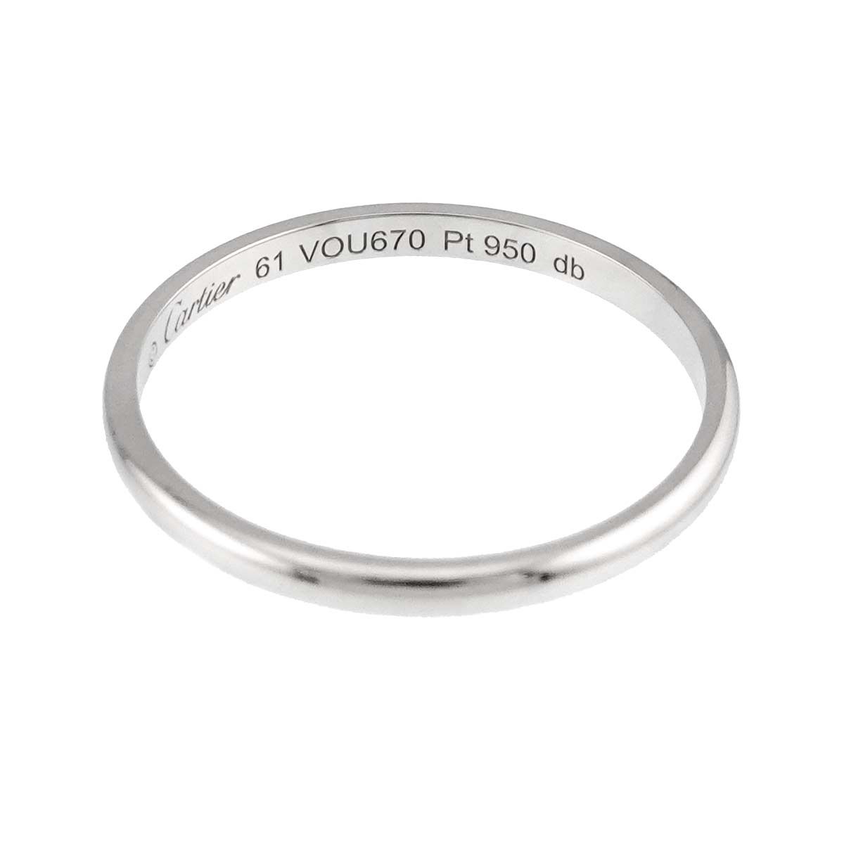 1895 Classic Band Ring Pt Platinum size61 9-9.5(US)