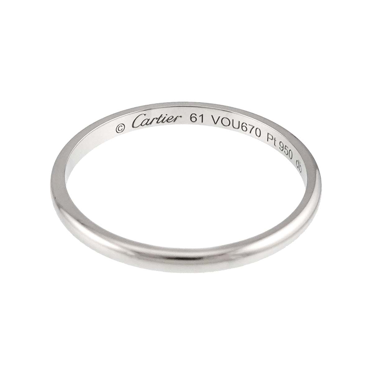 1895 Classic Band Ring Pt Platinum size61 9-9.5(US)
