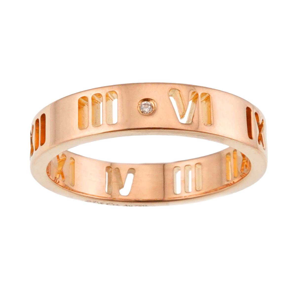 Atlas Ring Diamond 18K PG Pink Gold 750 Size4.5-4.75(US)