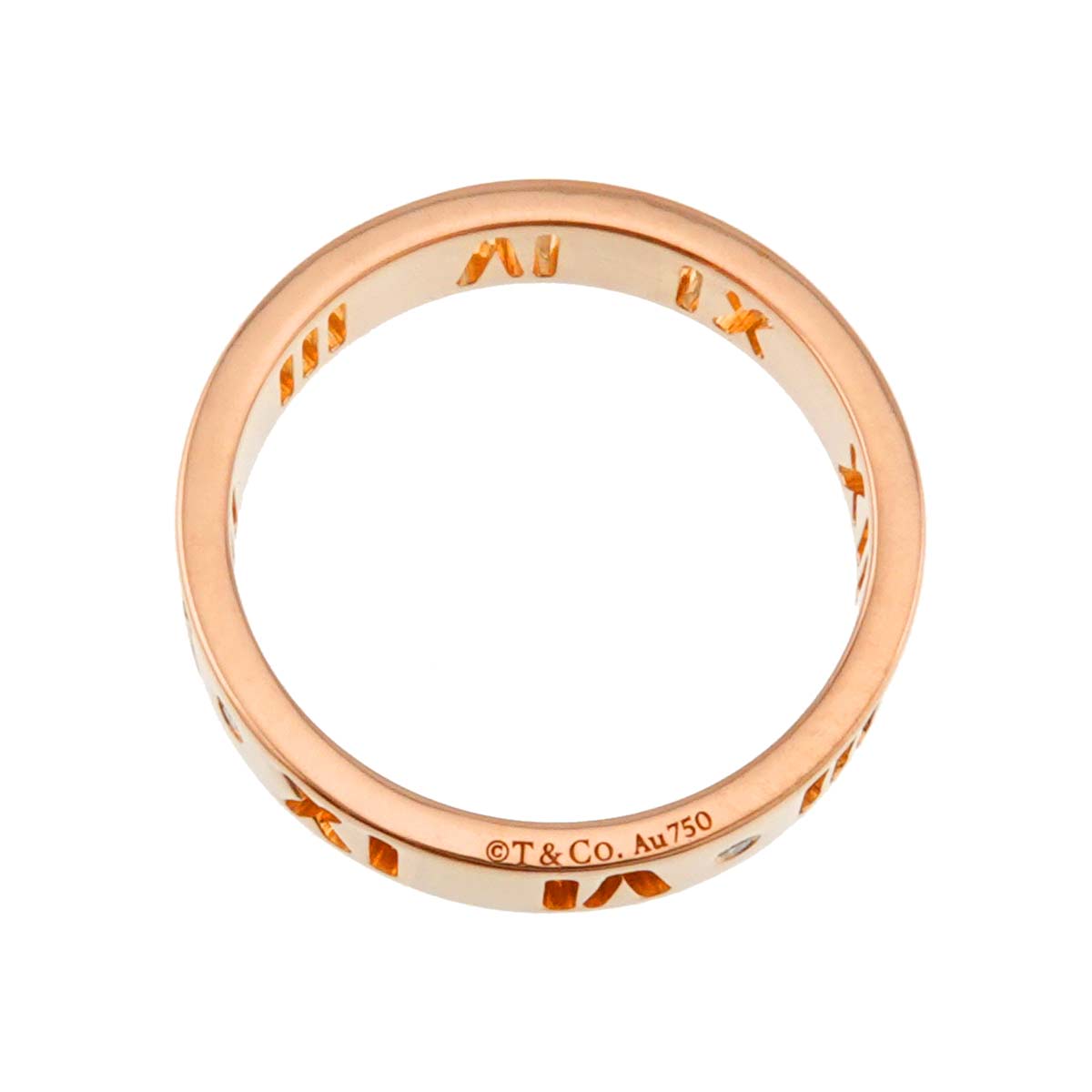 Atlas Ring Diamond 18K PG Pink Gold 750 Size4.5-4.75(US)