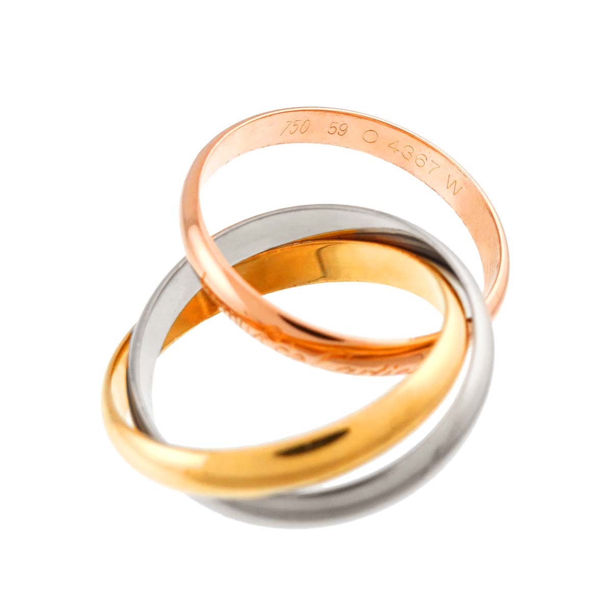Trinity MM Ring 18K YG WG PG 750 Size59 8.75(US)