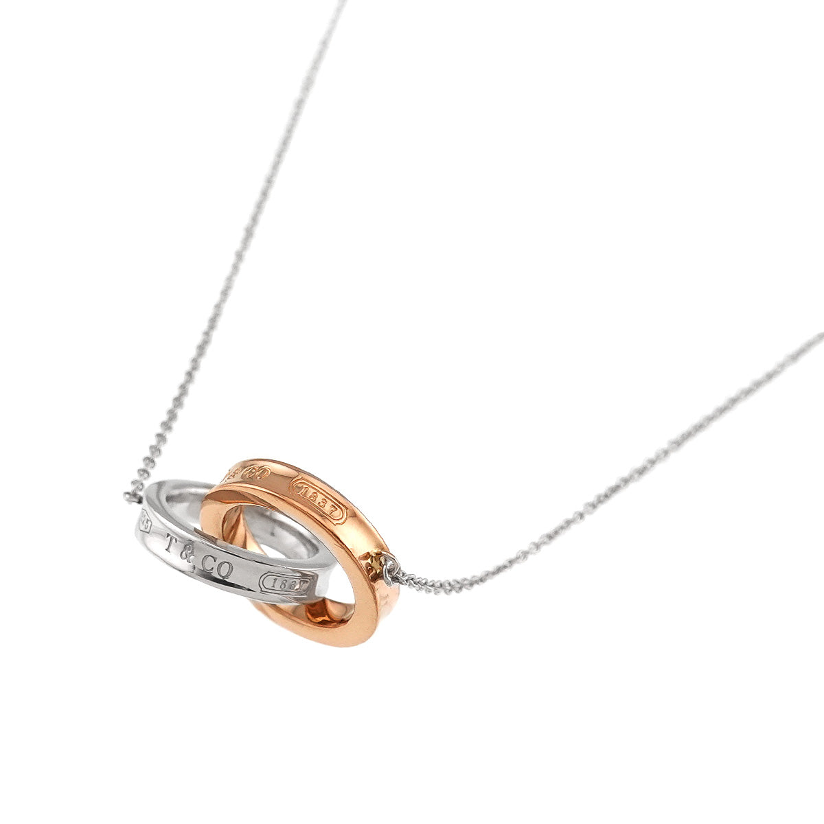 1837 Interlocking Necklace SV 18K PG 750