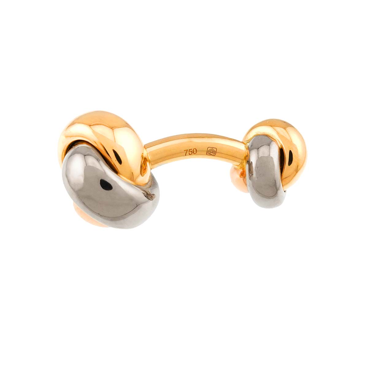 Trinity Cuff links 18K WG PG YG 750