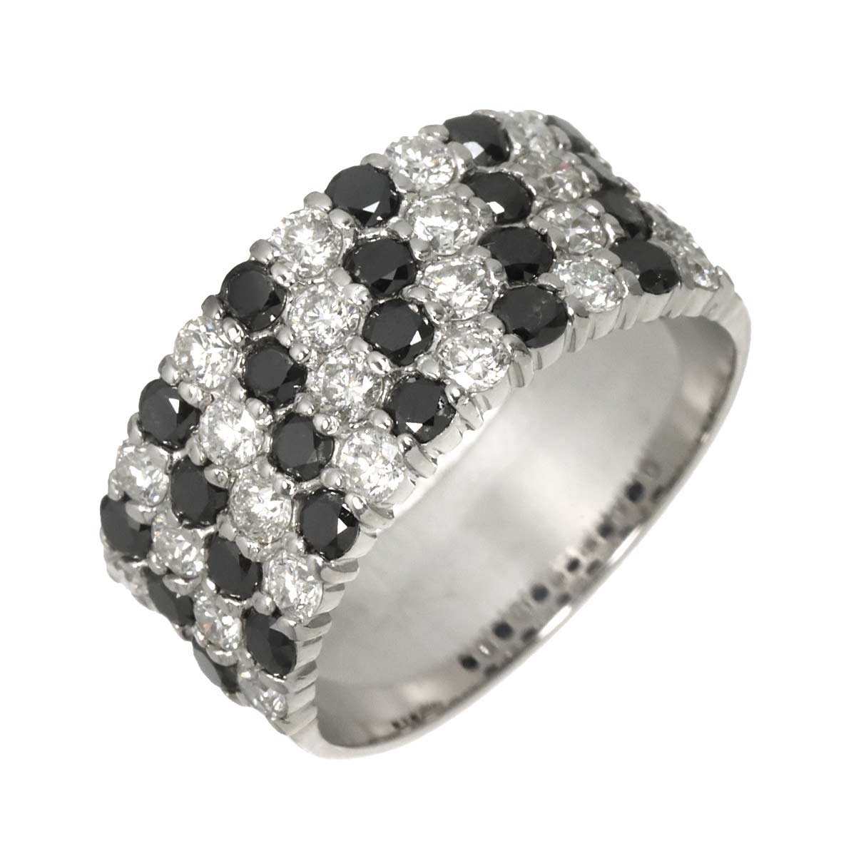 Diamond 2.00ct Ring 18K K18 WG White Gold size6-6.25(US)