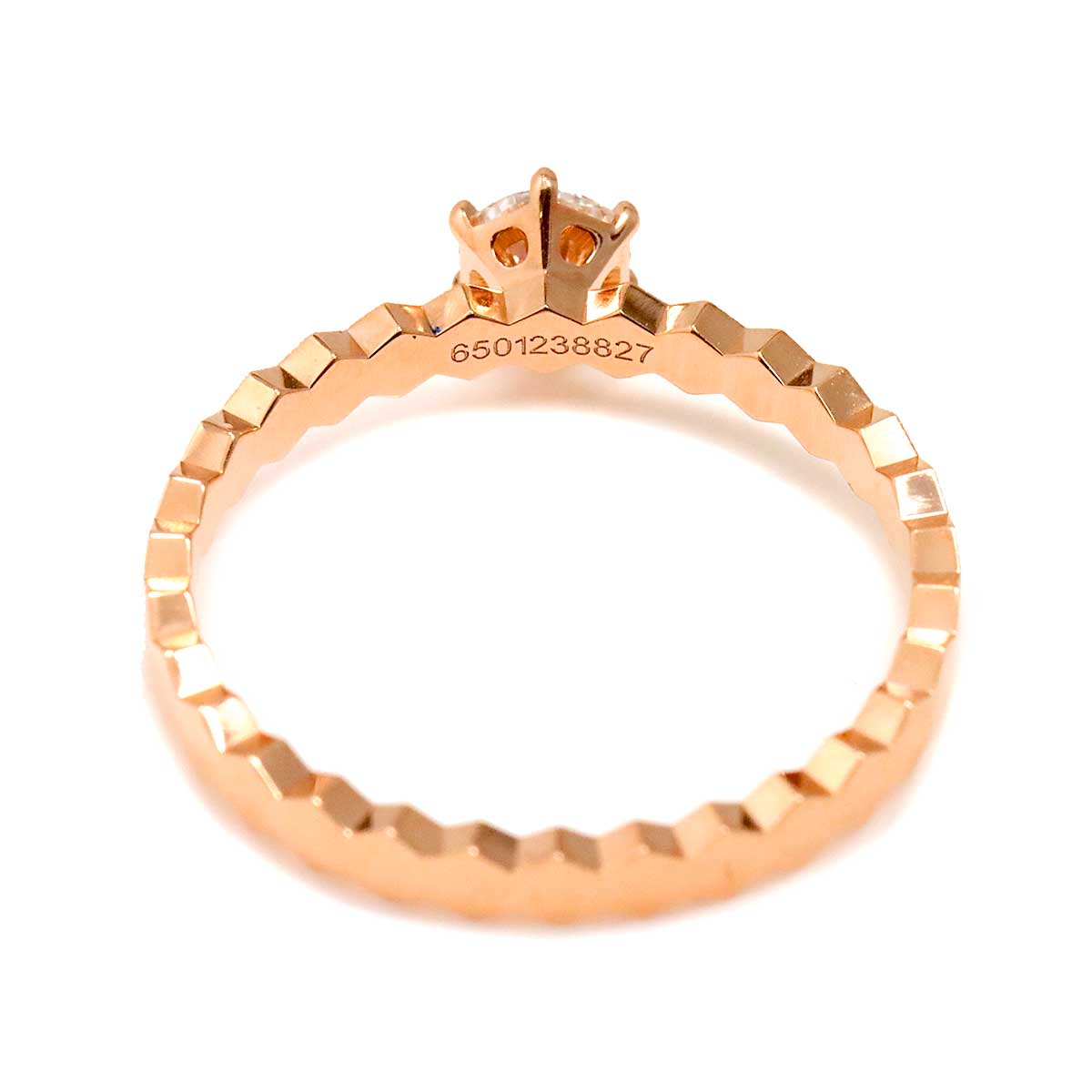 BEE De Diamond 0.33ct E/VS2/3EX Ring 18K PG 750 7.25-7.5(US)