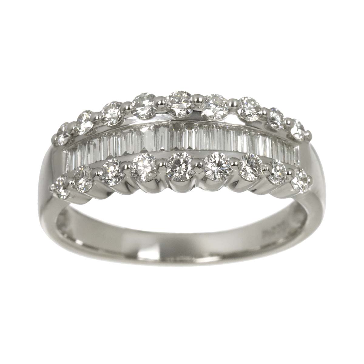 Diamond Ring Pt Platinum size7.75-8(US)