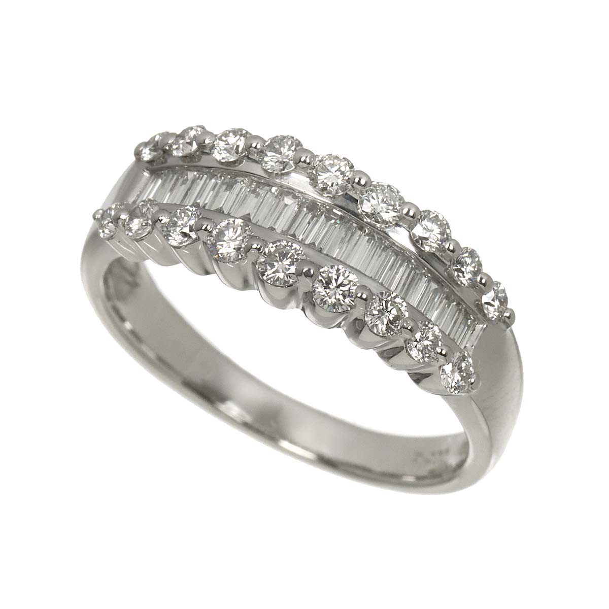 Diamond Ring Pt Platinum size7.75-8(US)