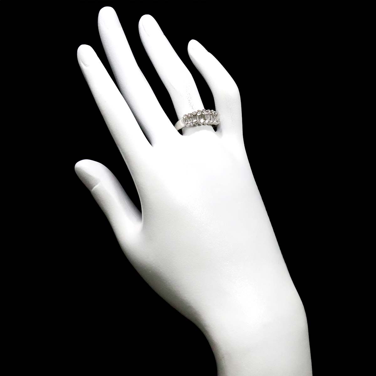 Diamond Ring Pt Platinum size7.75-8(US)