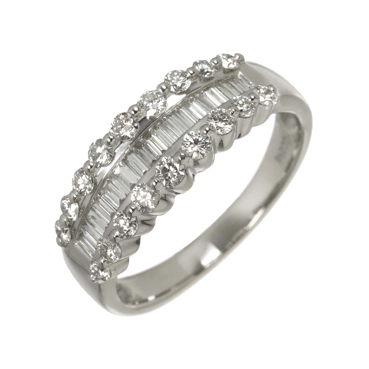 Diamond Ring Pt Platinum size7.75-8(US)