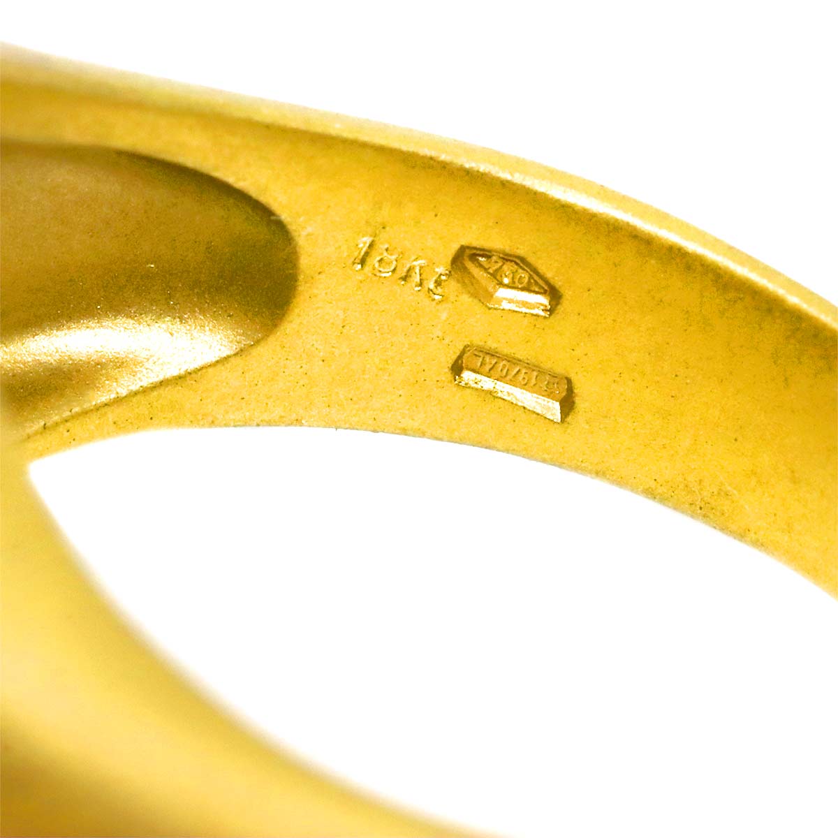 Peridot Ring 18K YG Yellow Gold 750 Size9.5-9.75(US)