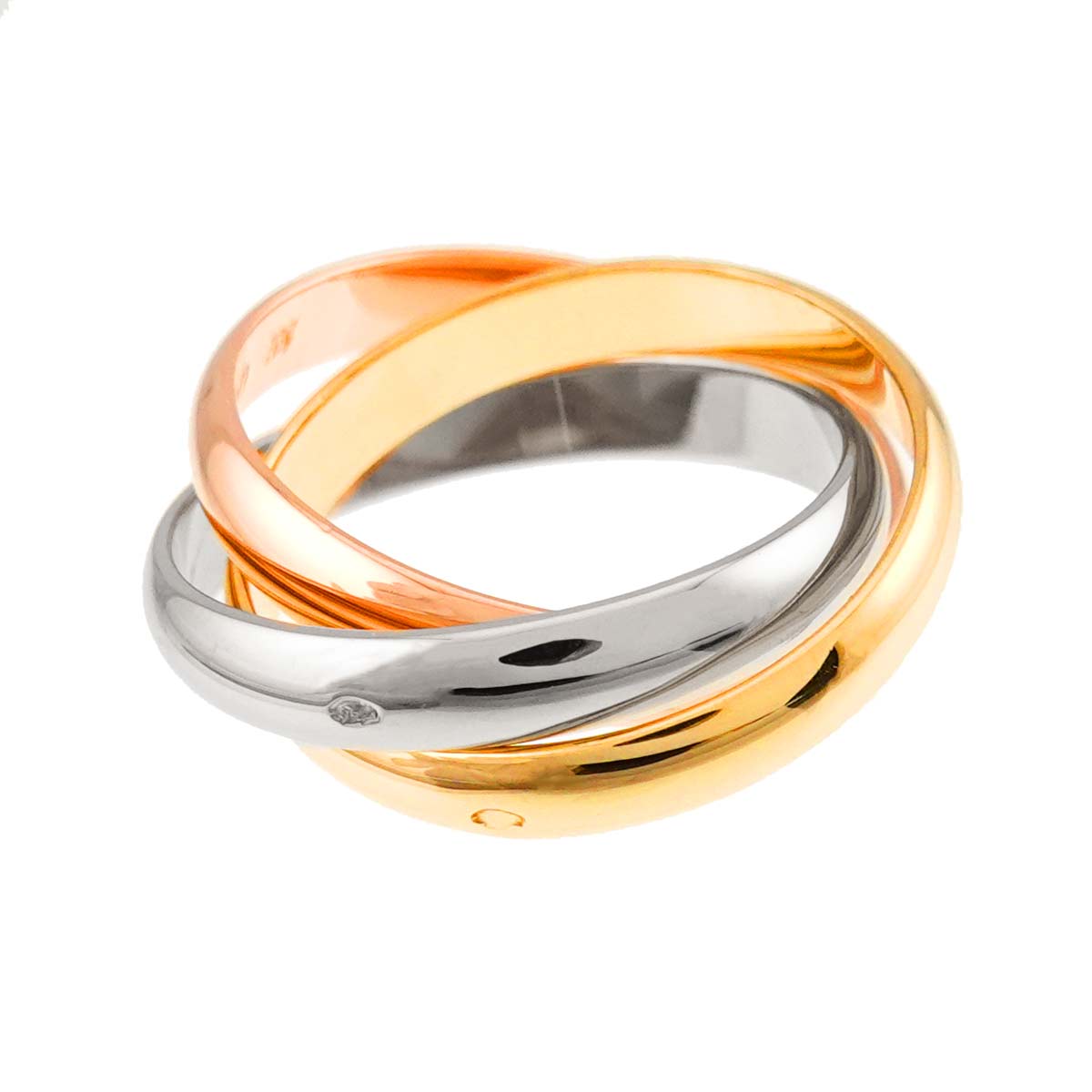 Trinity MM Ring 18K YG WG PG 750 Size55 7.25(US)