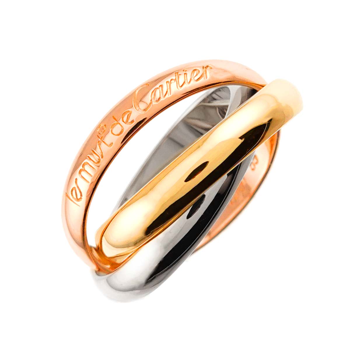 Trinity MM Ring 18K YG WG PG 750 Size55 7.25(US)