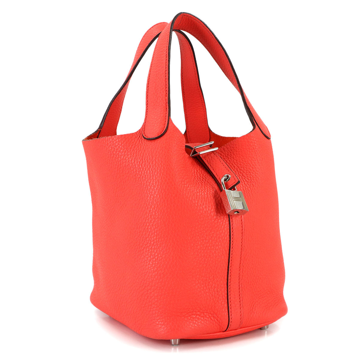 Picotin Lock PM Hand Bag Taurillon Clemence Rose Texese