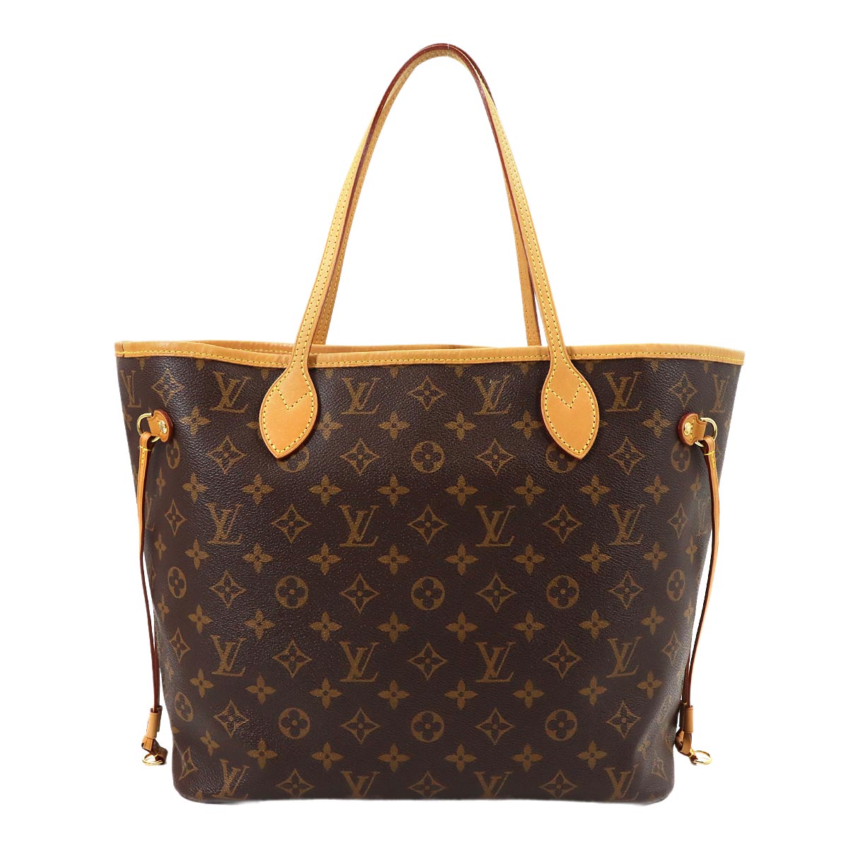 Monogram Neverfull MM Tote Bag Brown Cerise M41177