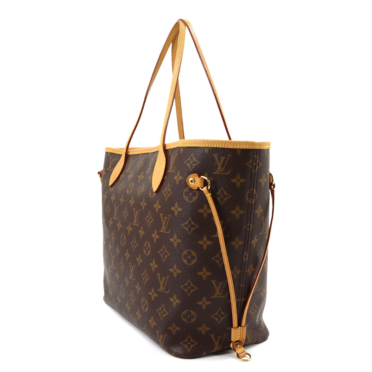 Monogram Neverfull MM Tote Bag Brown Cerise M41177