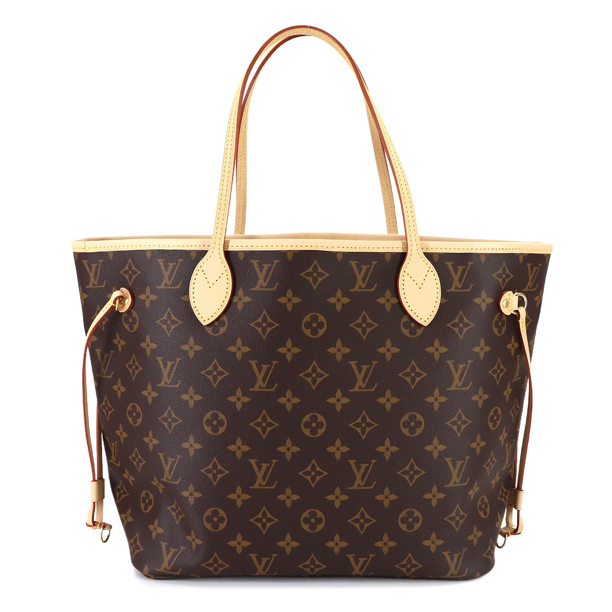 Monogram Neverfull MM Tote Bag Brown Cerise M46987