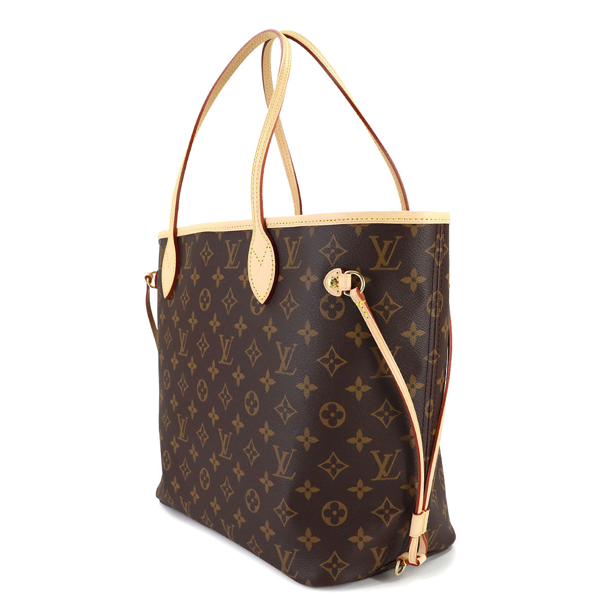 Monogram Neverfull MM Tote Bag Brown Cerise M46987
