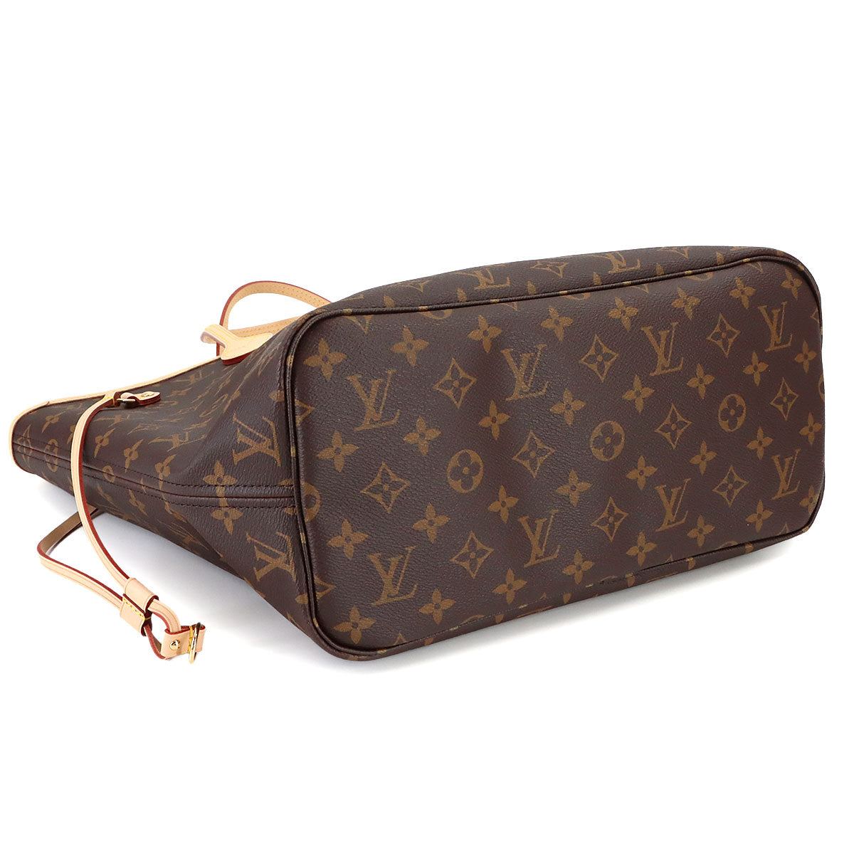 Monogram Neverfull MM Tote Bag Brown Cerise M46987