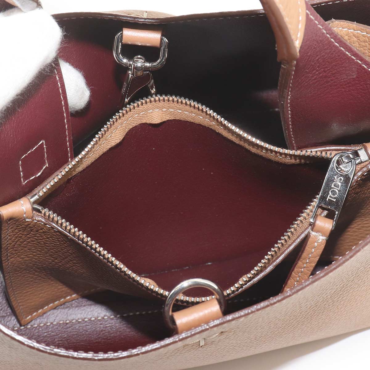 T Timeless Micro 2way Hand Shoulder Bag Leather Brown Purse