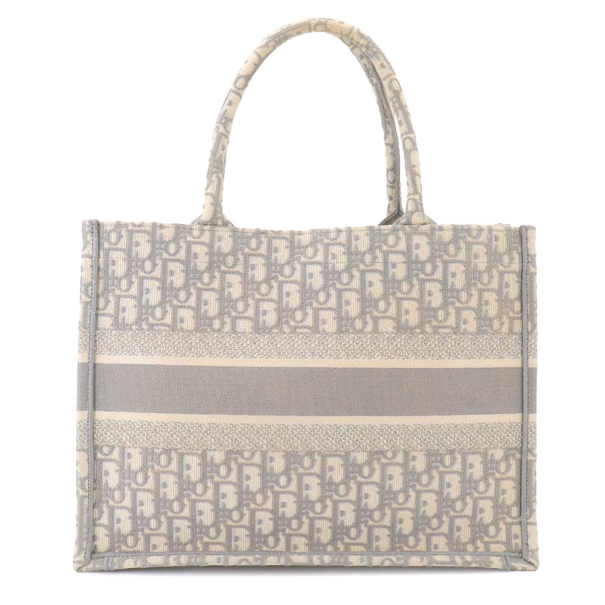 Oblique Book Tote Medium Bag Canvas Grey M1296ZRIW