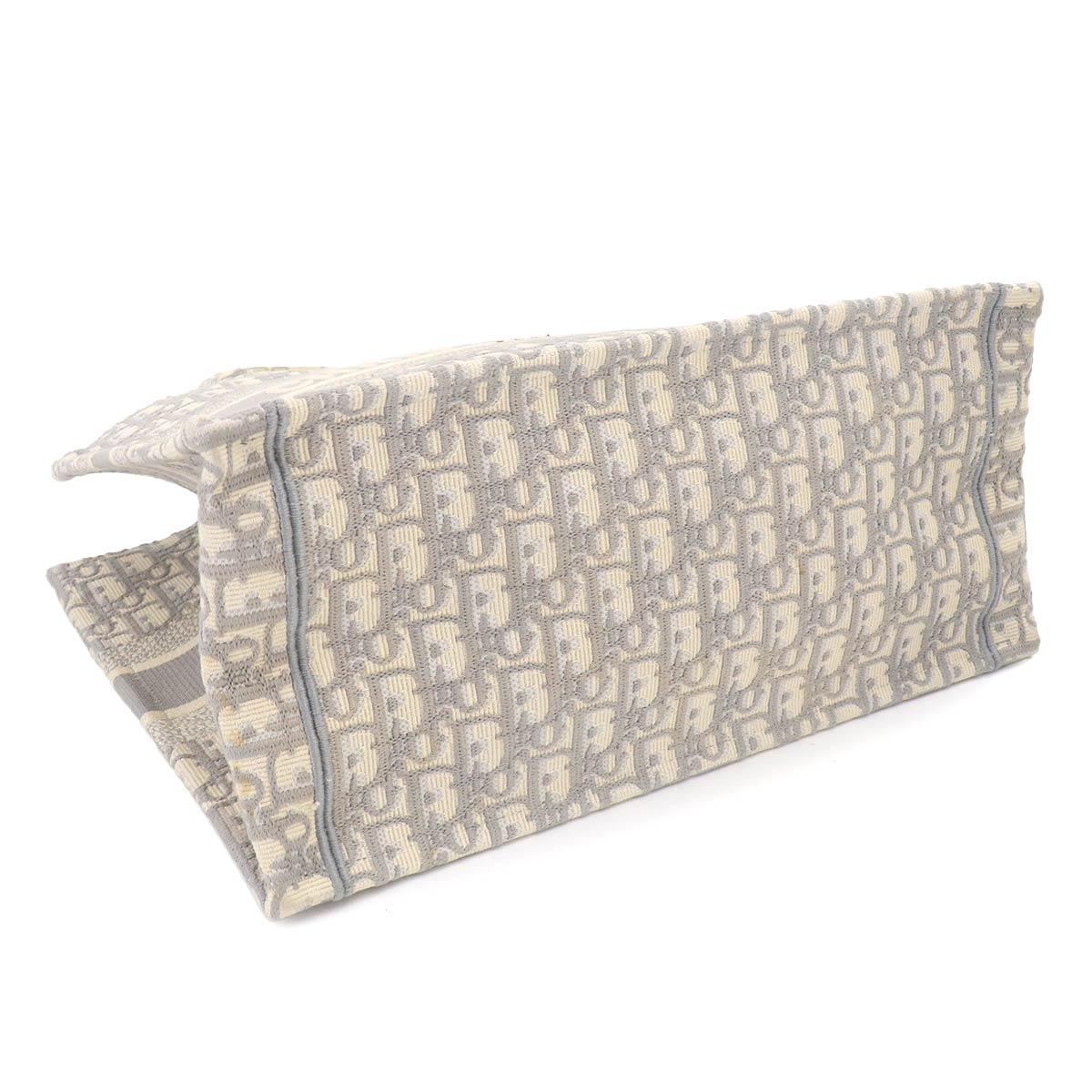 Oblique Book Tote Medium Bag Canvas Grey M1296ZRIW