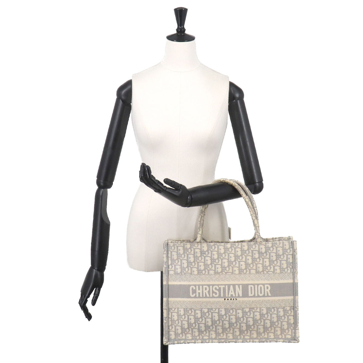Oblique Book Tote Medium Bag Canvas Grey M1296ZRIW