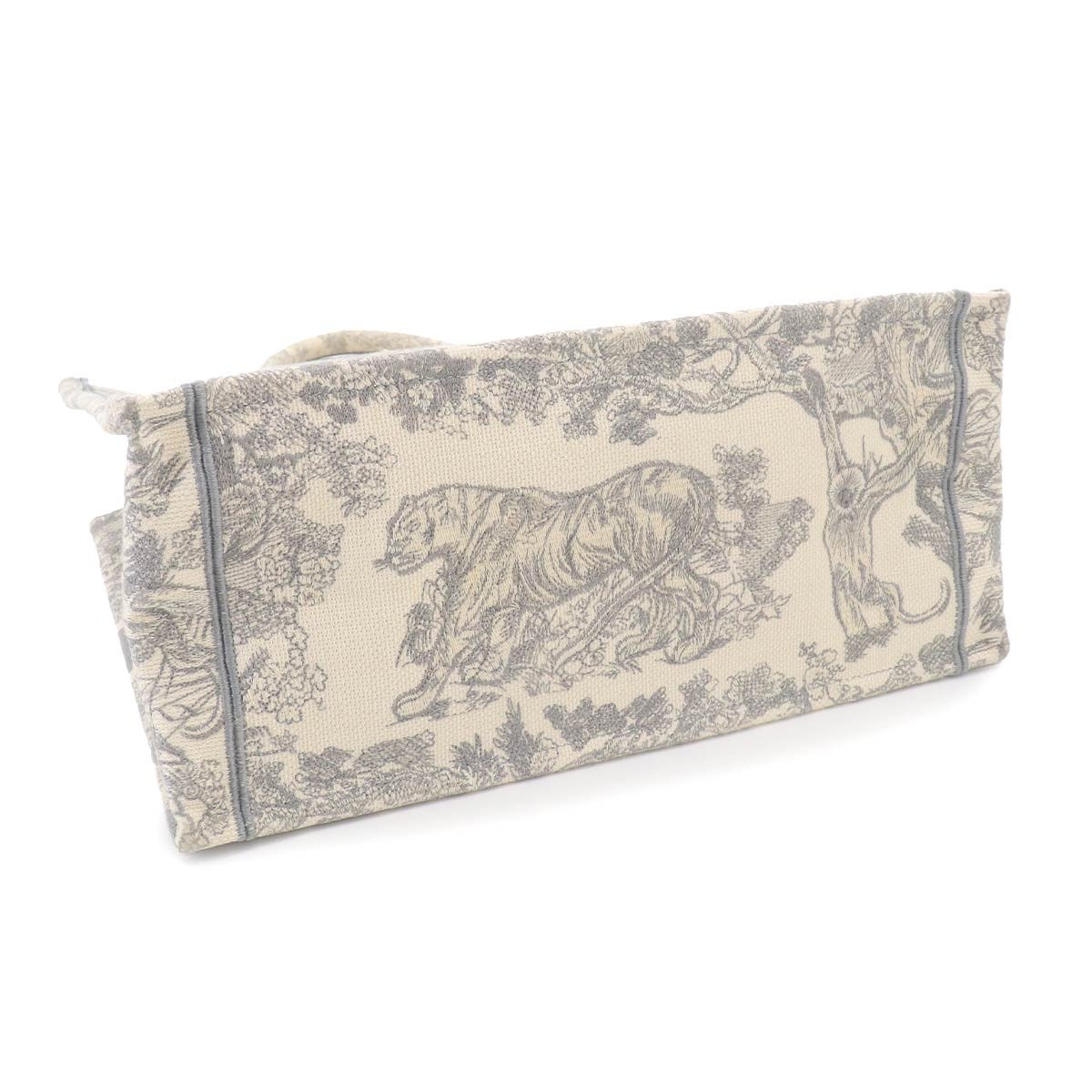 Toile de Jouy Book Tote Medium Bag Canvas Grey