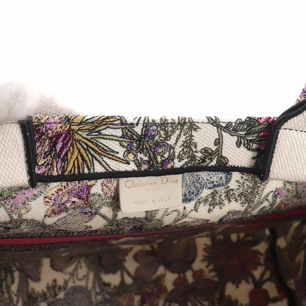 Book Tote Bag Medium Canvas Multi color White
