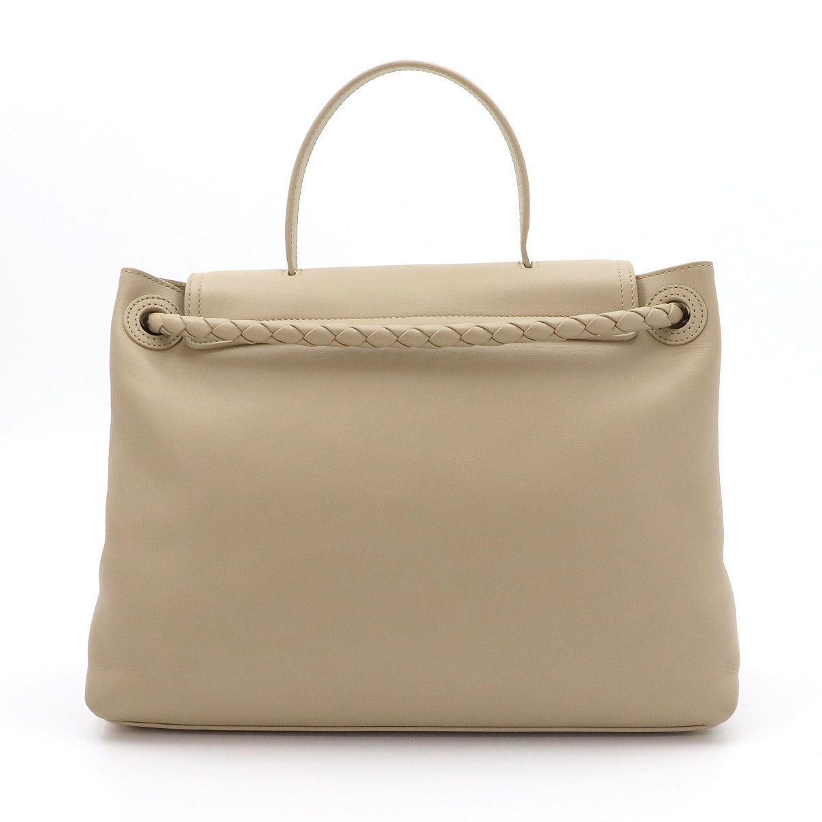 Ciao Ciao Hand Shoulder Bag Lether Ecru