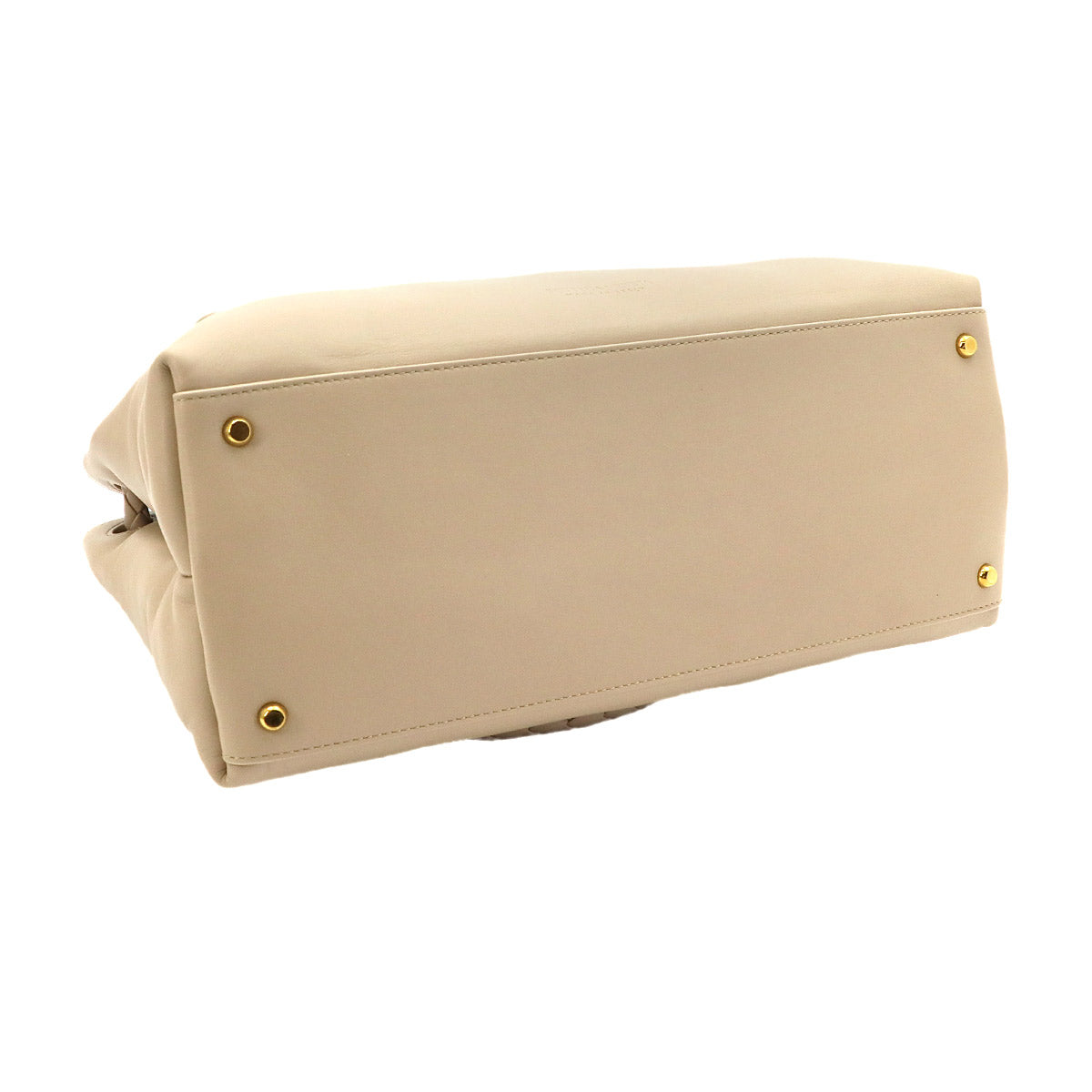 Ciao Ciao Hand Shoulder Bag Lether Ecru