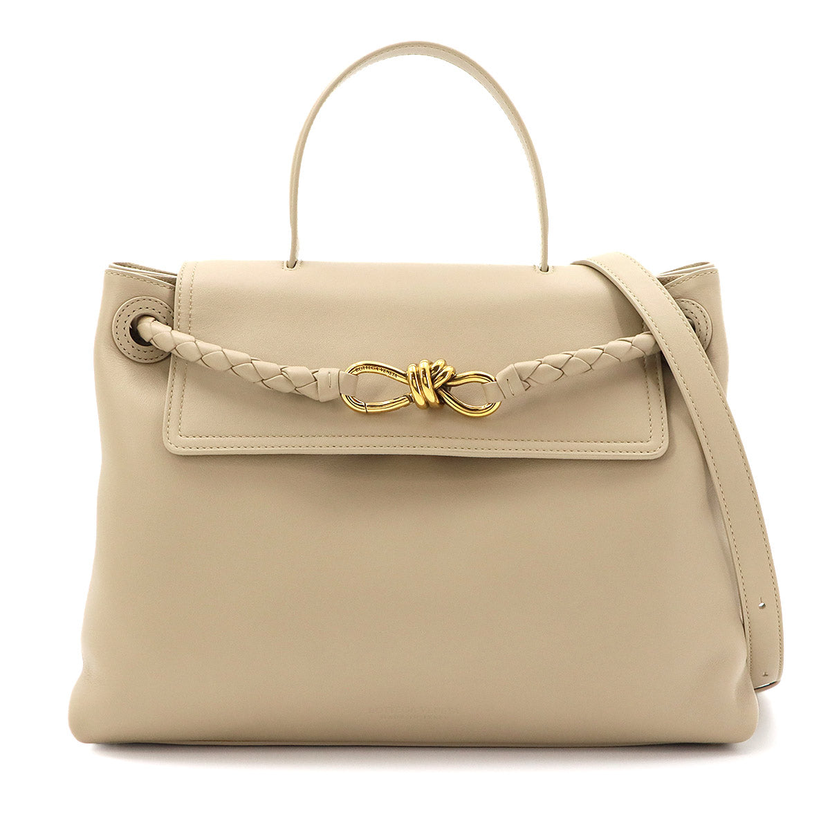 Ciao Ciao Hand Shoulder Bag Lether Ecru