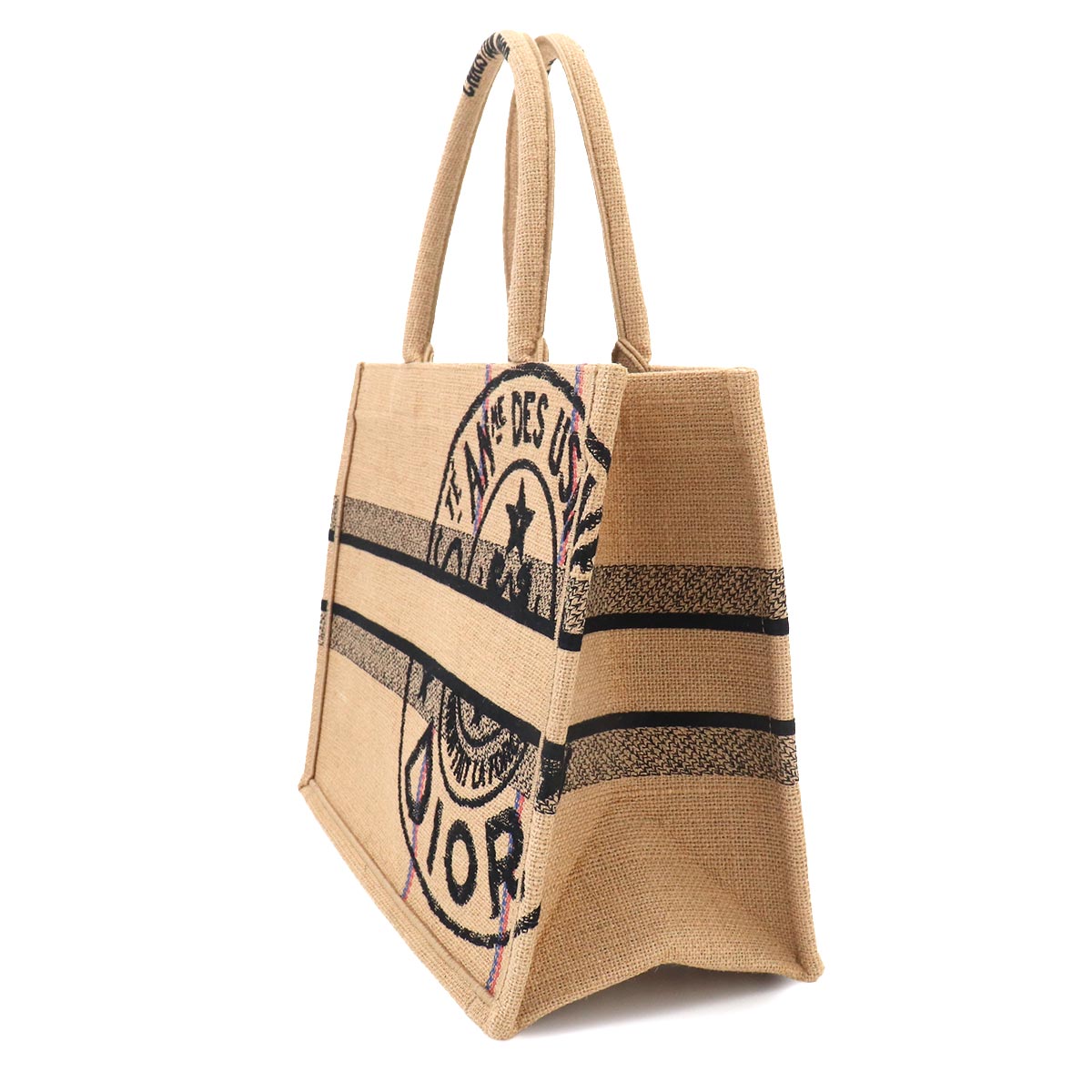 Union Book Tote Medium Bag Jute Canvas Beige M1296ZRUW