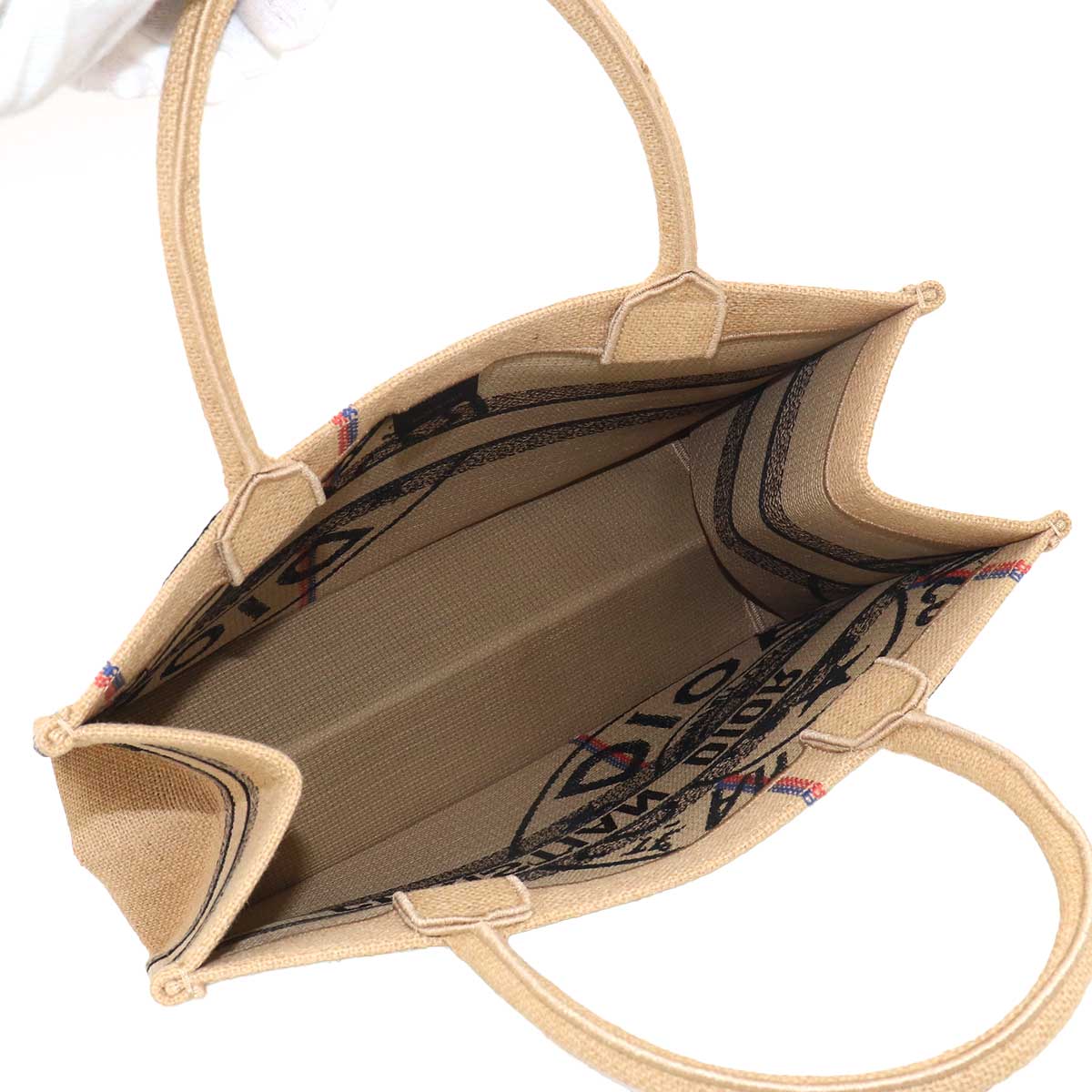 Union Book Tote Medium Bag Jute Canvas Beige M1296ZRUW