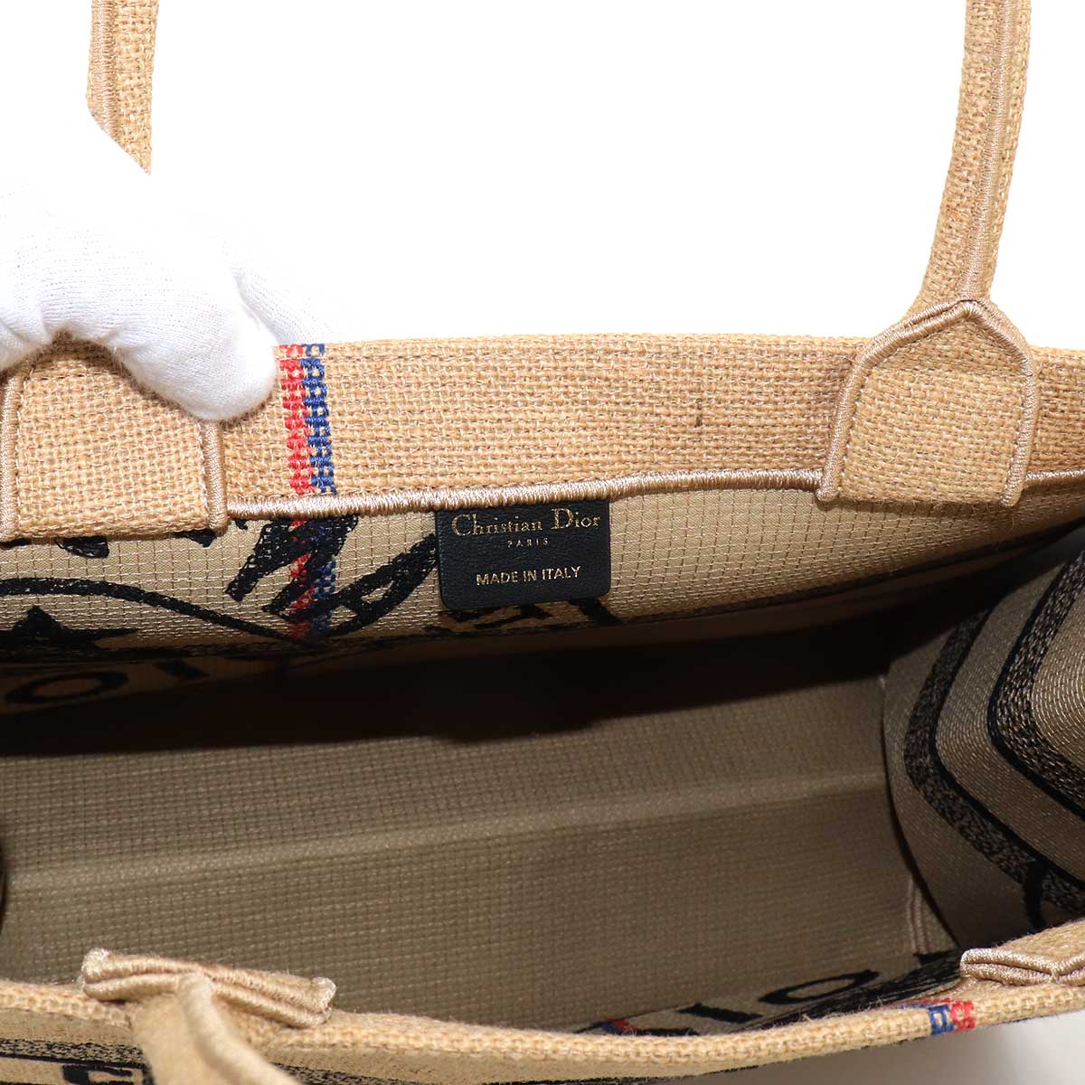 Union Book Tote Medium Bag Jute Canvas Beige M1296ZRUW