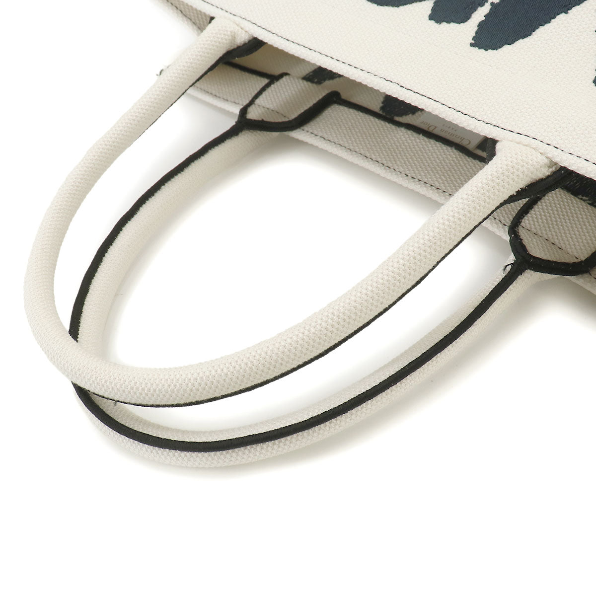 Miss Dior Graffiti Book Tote Medium Bag Canvas Blanc