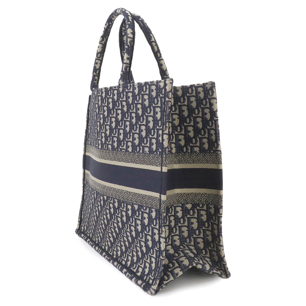 Book Tote Large Bag Oblique Canvas Navy M1286ZRIW