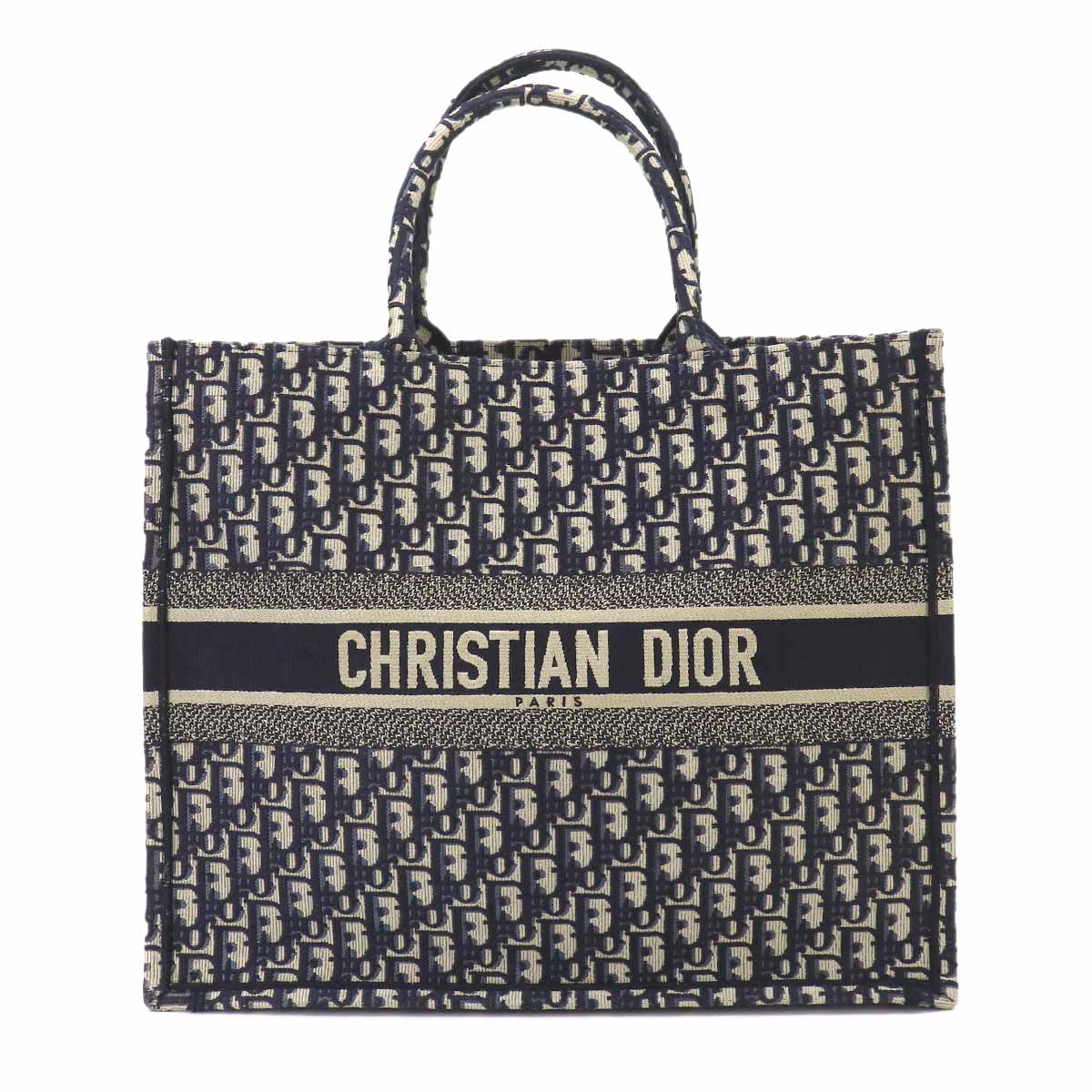 Book Tote Large Bag Oblique Canvas Navy M1286ZRIW