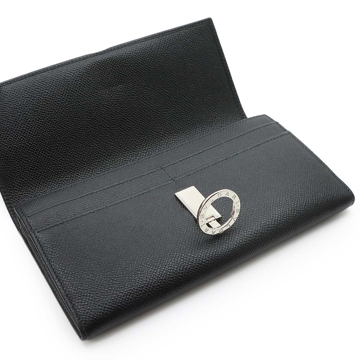 BVLGARIBVLGARI Long Wallet Leather Black 30414 Purse